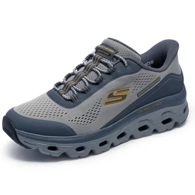 Zapatilla Skechers Glide-Step 27 cm Gris Ancha