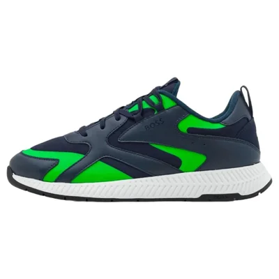 TENIS HUGO BOSS TITANIUM RUNN COLOR AZUL/VERDE PARA HOMBRE