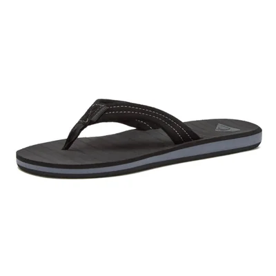Sandalia Quiksilver 11 M US Negra de Gamuza con Soporte de Arco para Hombre