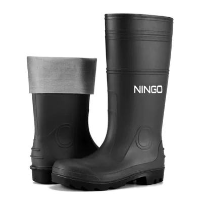 Botas de Lluvia NINGO con Punta de Acero Impermeables y Antideslizantes