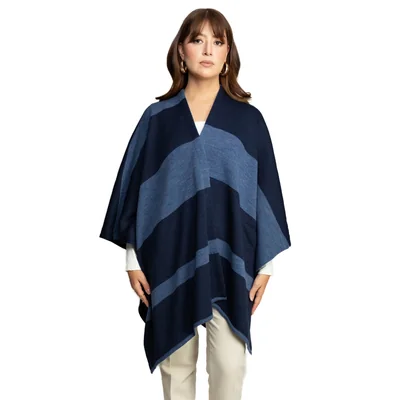Capa en tejido de punto  rayas para mujer