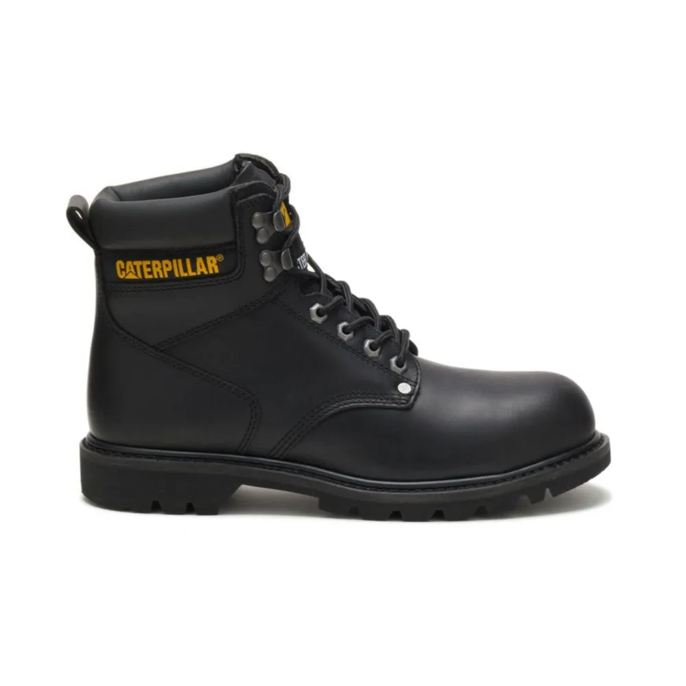 Bota de trabajo CAT Second Shift puntera de acero negra talla 9 ancha
