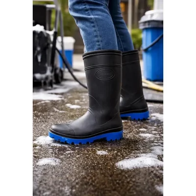 Bota duramil de trabajo lavar autos unisex 35cms alto