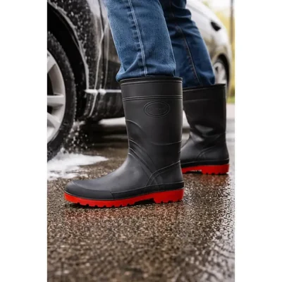 Bota duramil de trabajo lavar autos unisex 35cms alto