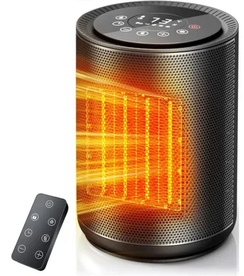 Calefactor eléctrico mini portátil Electactic de 1500 W con control remoto
