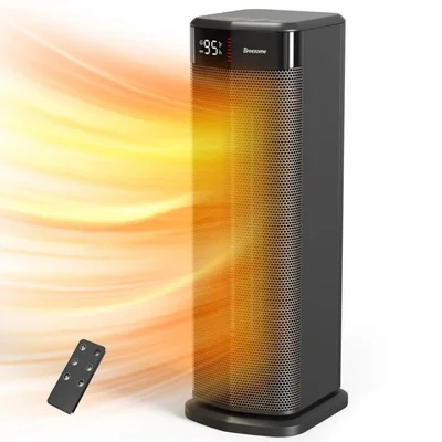 Calentador de espacio BREEZOME PTC de cerámica eléctrico con oscilación de 90° 1500 W