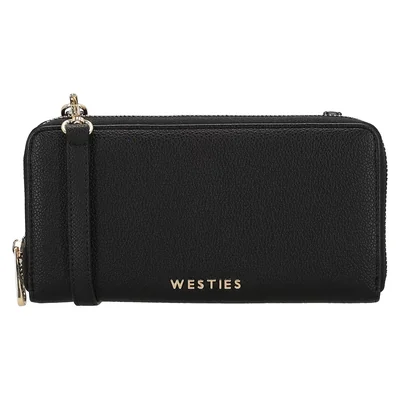 Cartera Zip Around Negro Westies para Mujer