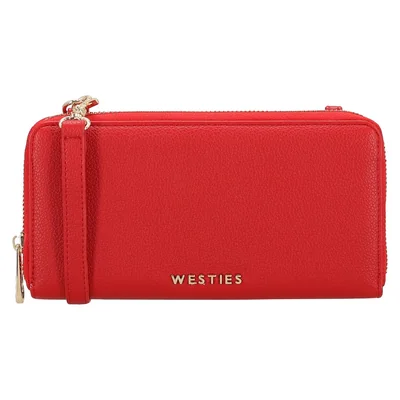 Cartera Zip Around Rojo Westies para Mujer