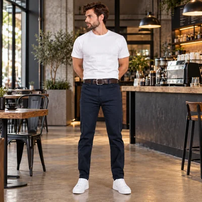 Pantalón Gabardina Hombre Azul Marino Edwards