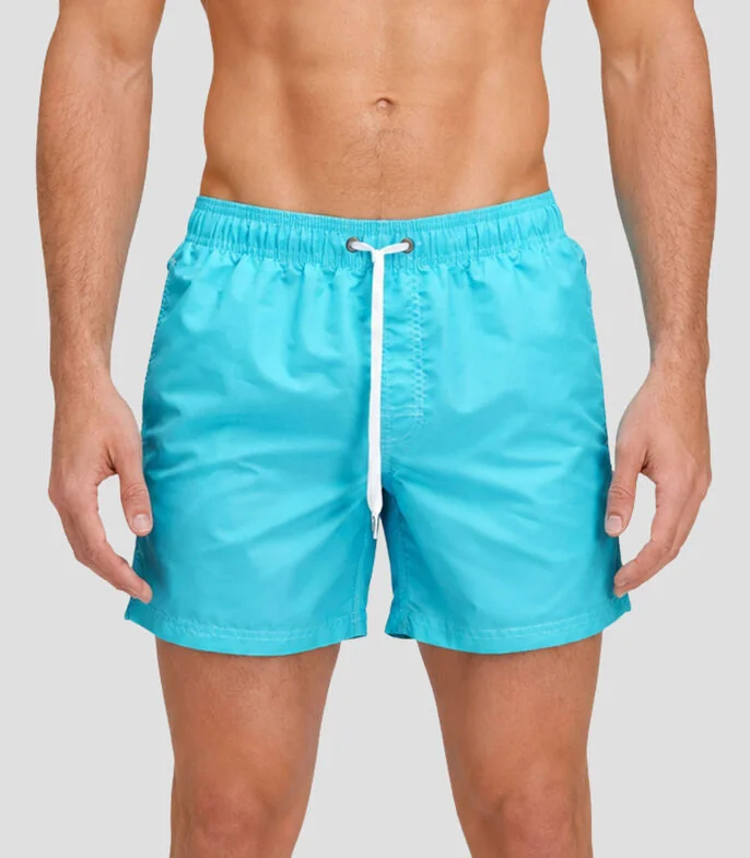 Traje de baño corto liso Hombre