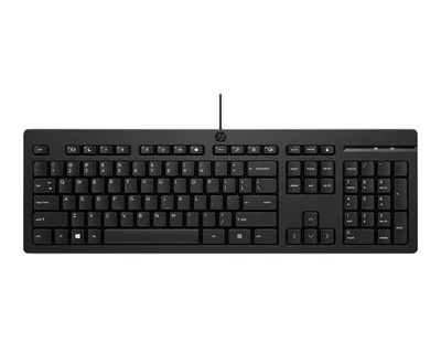 Teclado HP 125 Alámbrico USB en Inglés Negro