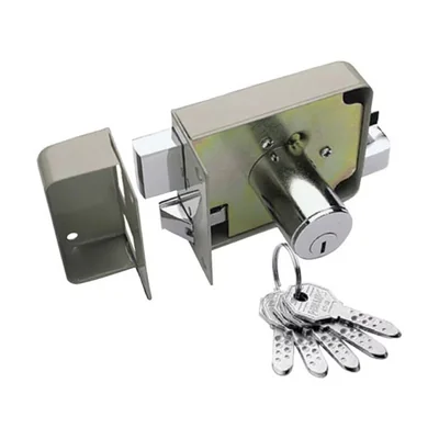 Cerradura Sobreponer Phillips Izquierda Instala Facil Llave/puntos Beige