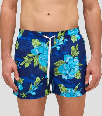 Traje de baño corto estampado Hombre