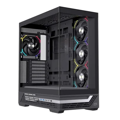 Einarex S800 Gabinete Gamer para Computadora con Iluminación RGB Negro