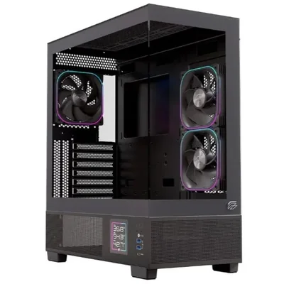 Einarex S501D Gabinete Gamer para Computadora con Iluminación RGB Negro
