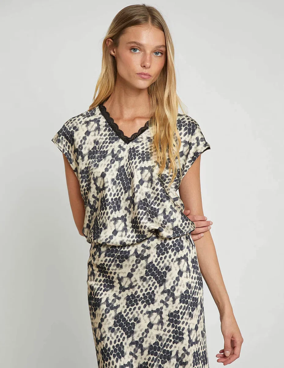 Blusa manga corta para mujer