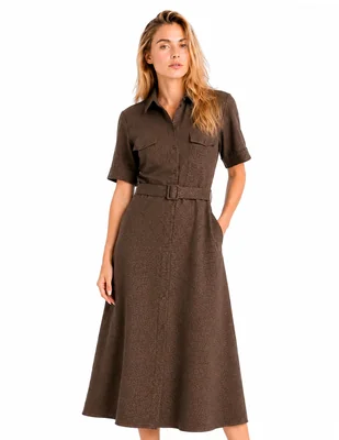 Vestido a la rodilla casual elina para mujer