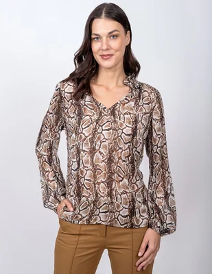 Blusa manga larga para mujer