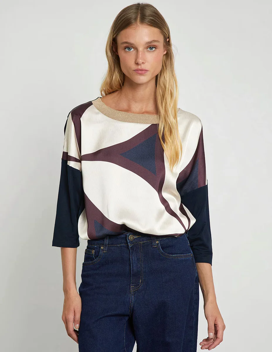 Blusa manga 3/4 para mujer