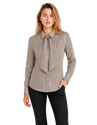 Blusa camisera elina manga larga para mujer