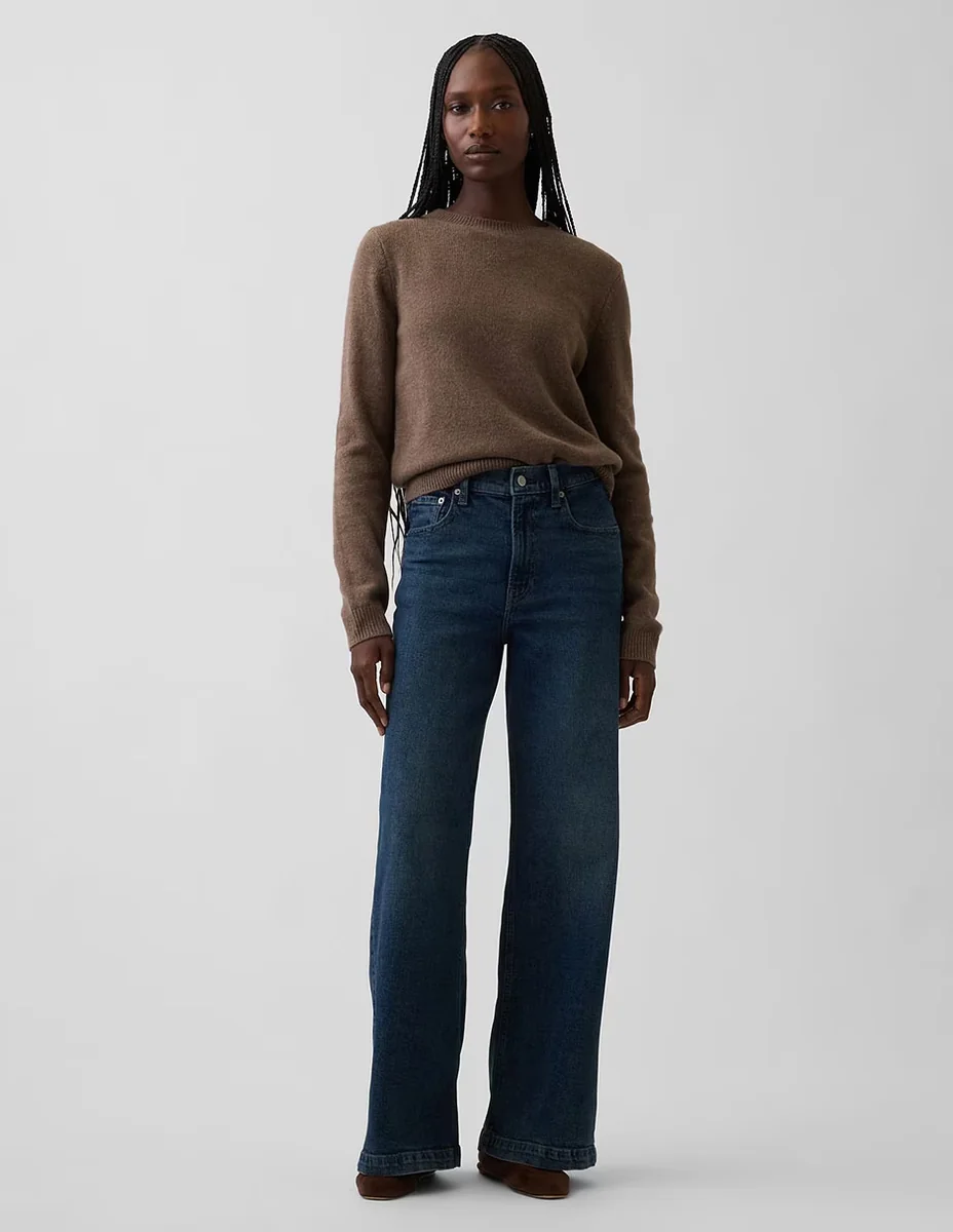 Jeans relaxed wide leg para mujer