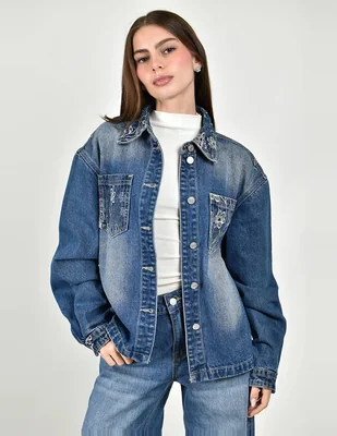 Chamarra de mezclilla para mujer