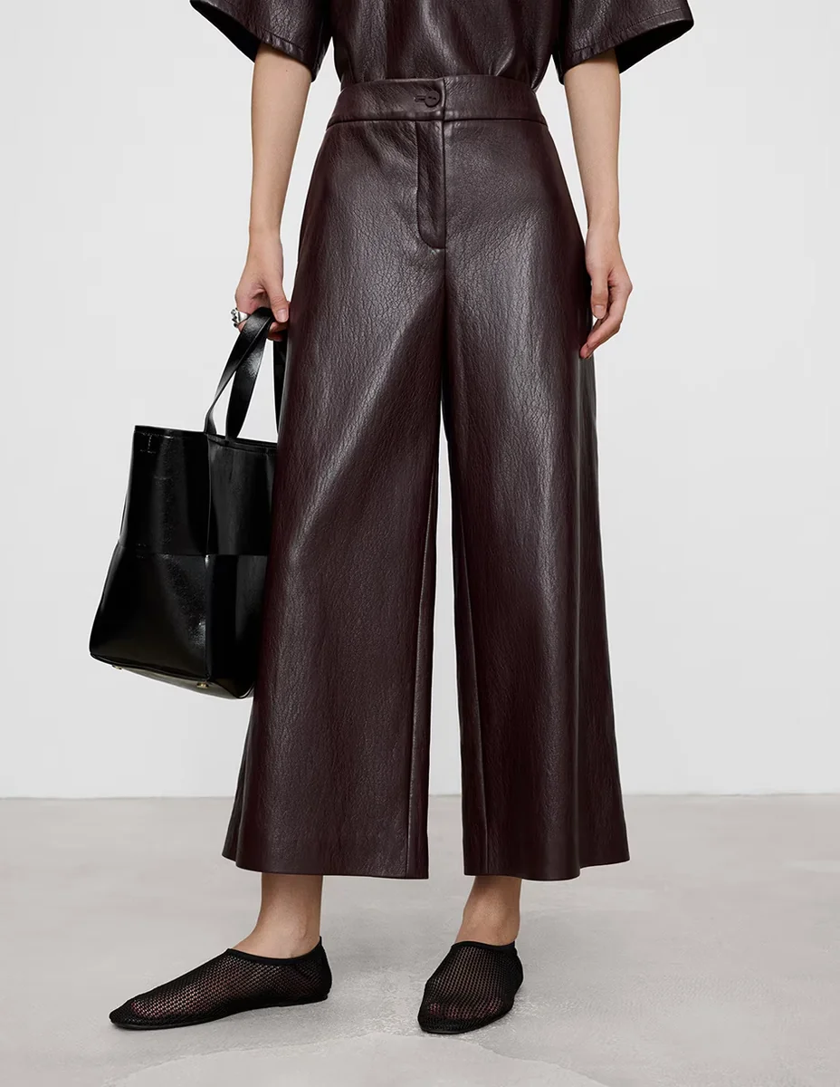 Pantalón coulotte regular para mujer