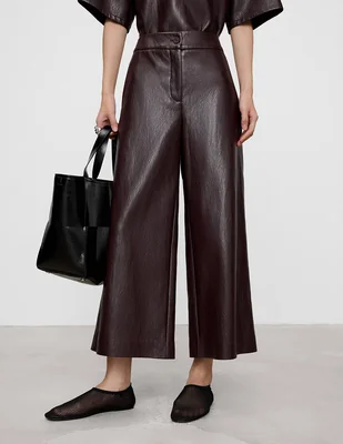Pantalón coulotte regular para mujer