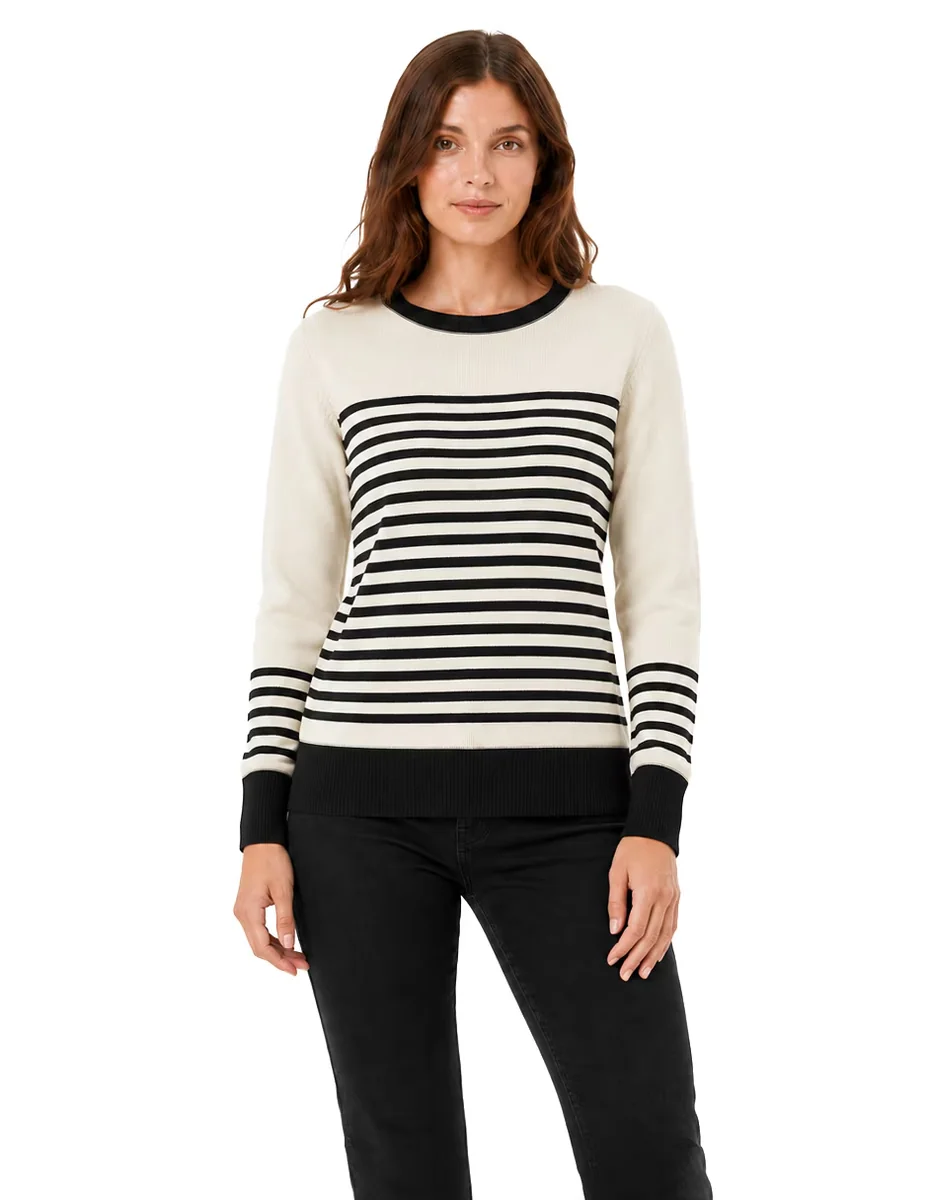Suéter cuello redondo para mujer