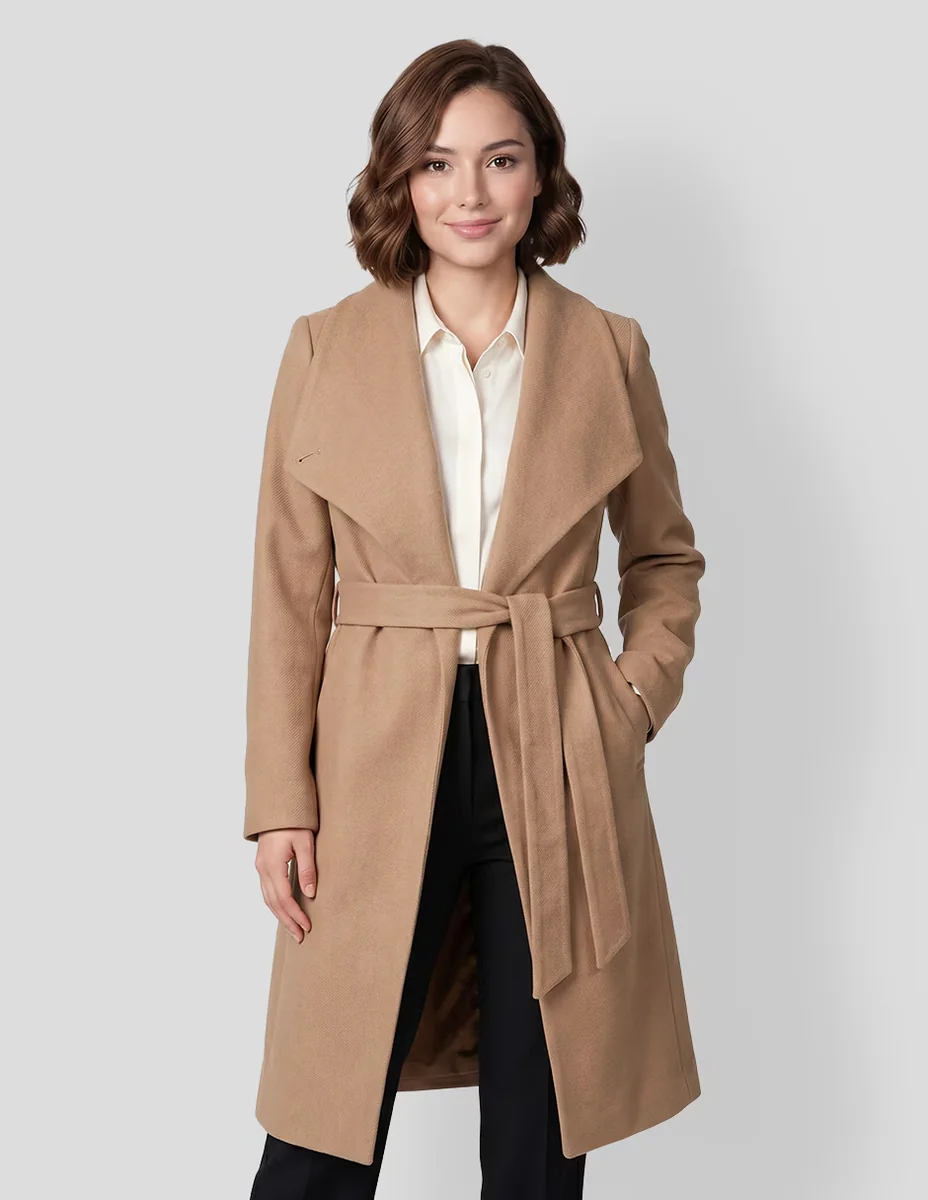 Abrigo de lana para mujer