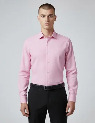 Camisa formal manga larga para hombre