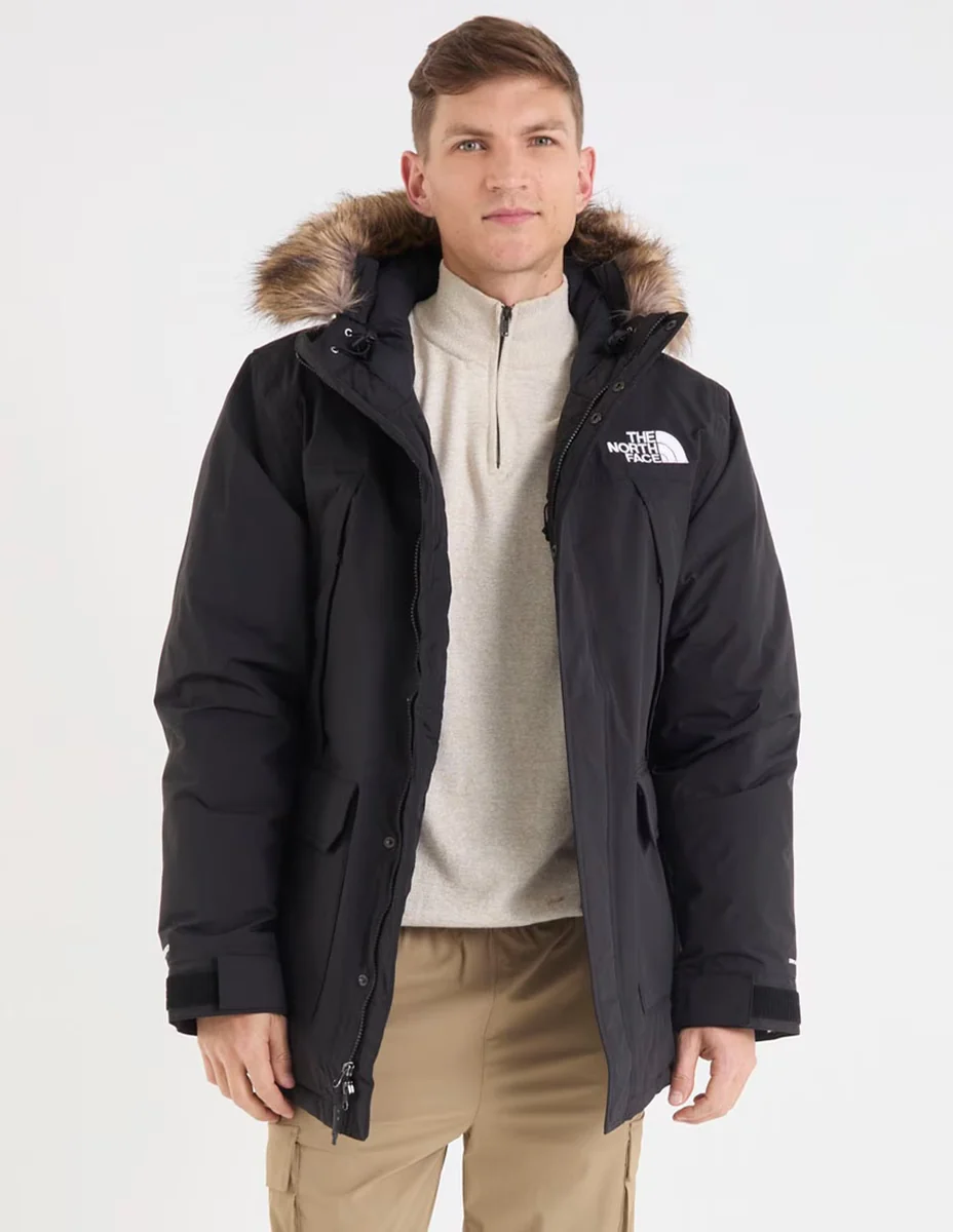 Chamarra parka impermeable con bolsillos para hombre