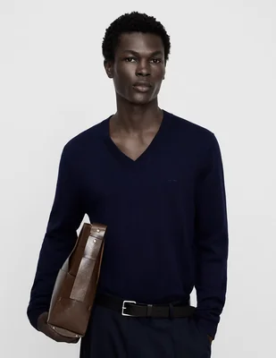 Suéter cuello v para hombre