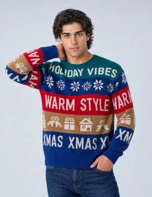 Suéter Navidad OI26 cuello Redondo para hombre