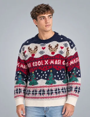 Suéter Navidad OI26 cuello Redondo para hombre