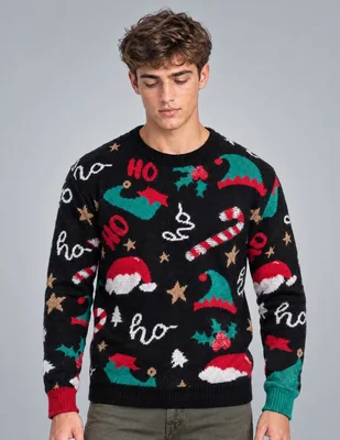 Suéter Navidad OI26 cuello Redondo para hombre