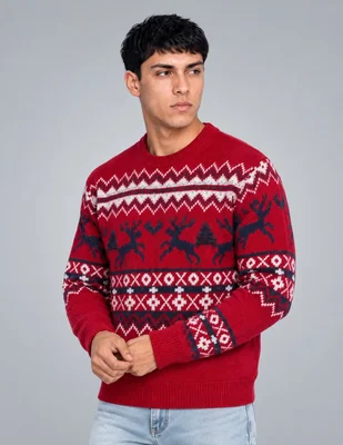 Suéter Navidad OI26 cuello Redondo para hombre