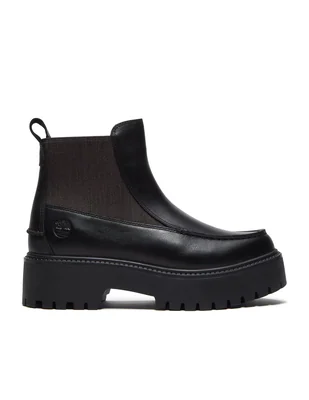 Bota al tobillo de piel para mujer