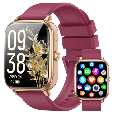 Reloj inteligente paybay 1000 mAh 120+ modos rojo vino