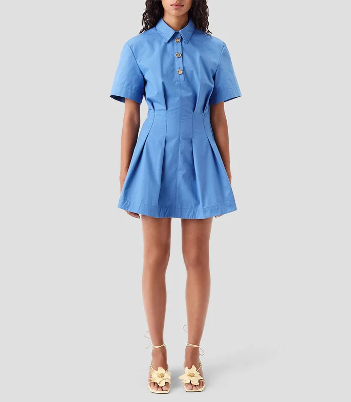 Vestido corto liso Mujer