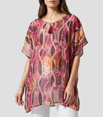 Kaftan en Animal Print manga corta Mujer