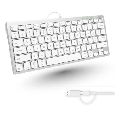 Teclado Macally USB‑C + USB‑A compacto de 78 teclas