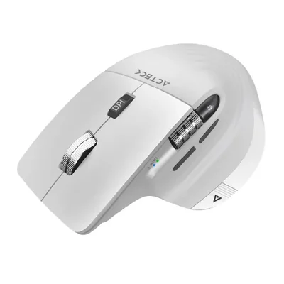 Mouse ergonomico acteck virtuos pro mi780 3000dpi inalambrico 8 botones blanco a