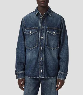 Camisa lisa manga larga Hombre
