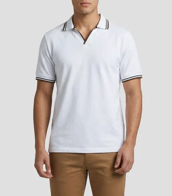 Playera tipo polo manga corta lisa Hombre