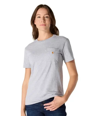 Camiseta Carhartt para Mujer Talla Mediana Gris Jaspeado