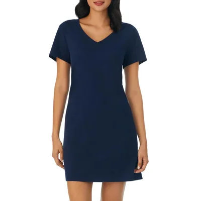 Camisón nocturno Nautica 100% algodón para mujer con escote en V