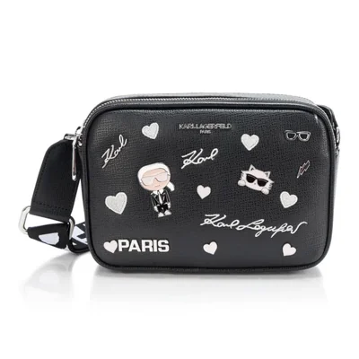 Bolso bandolera KARL LAGERFELD Maybelle Pin negro talla única