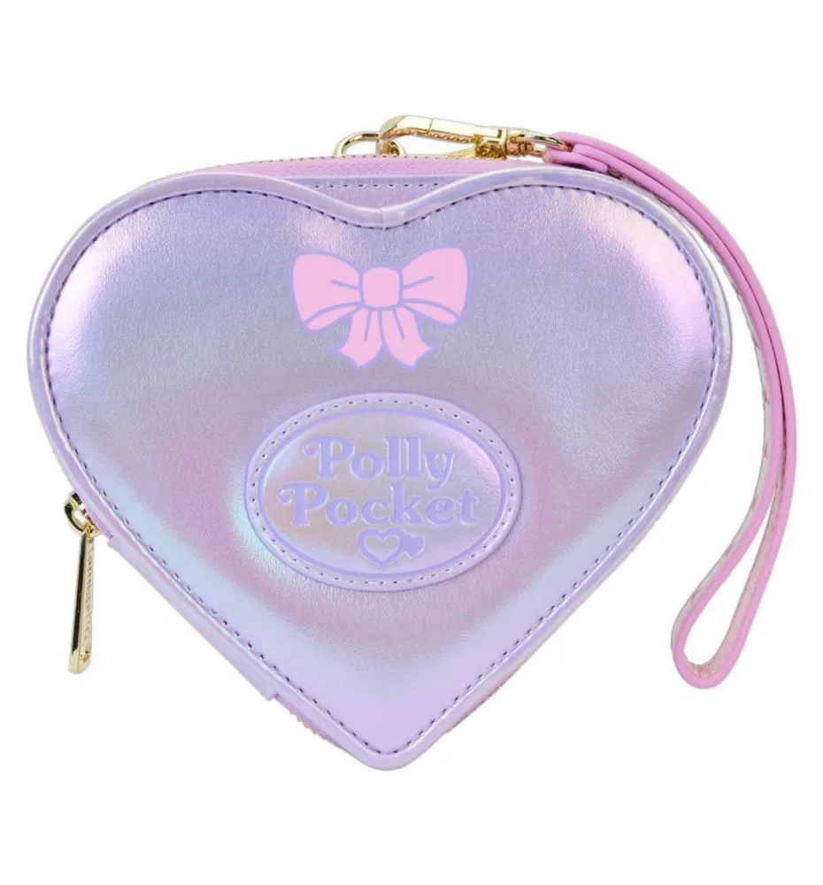 Cartera Loungefly Polly Pocket Figural con Cremallera y Correa de Muñeca