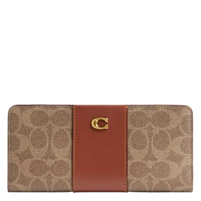 Cartera Coach Essential Slim de lona recubierta
